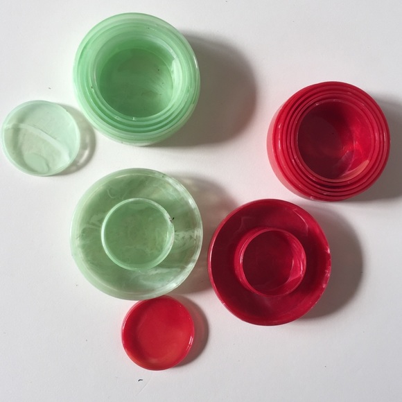 2 MCM Vintage Collapsible Cups with lid. Rare find at this condition! - Picture 1 of 14